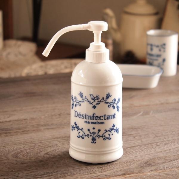 キュジーヌ 消毒スプレーボトル 詰め替えボトル アンティーク調