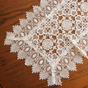 アンティークレース風 ギュピールレース 刺繍レース テーブルセンター