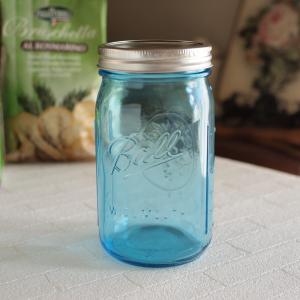 BALL メイソンジャー ワイドマウス 940ml クリア 保存瓶 口広 蓋付き