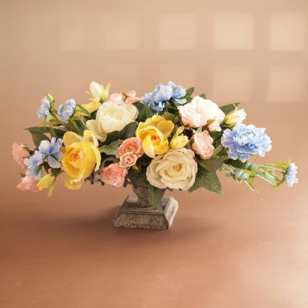 セール！30%OFF!!　アーティフィシャルフラワー アレンジメント ホリゾンタル ミックス ブライ...