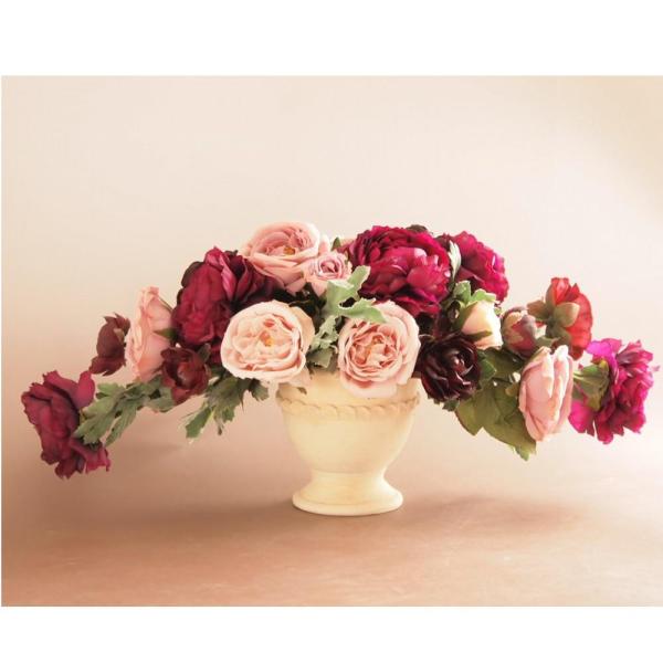 セール！30%OFF!!　造花 インテリア雑貨 アーティフィシャルフラワー アレンジメント ローズ ...