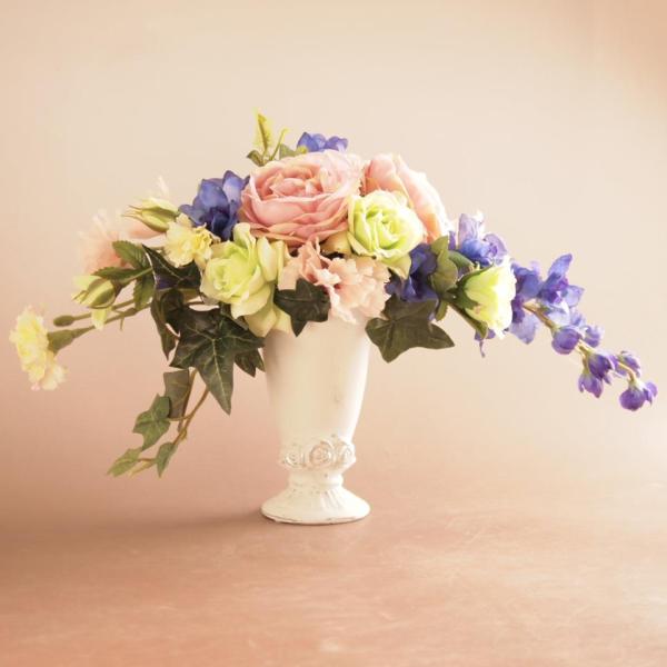 30%OFF!!　アーティフィシャルフラワー 造花インテリア ローズ デルフィニウム ミックス ホリ...