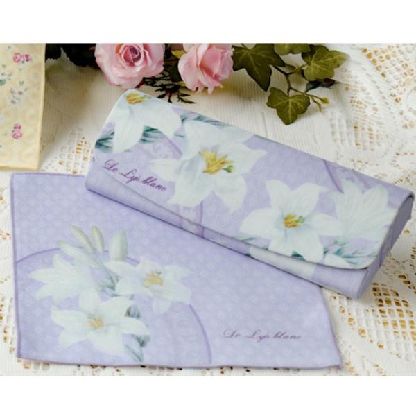 メガネケース　ルドゥーテ リリー　メガネ拭きつき