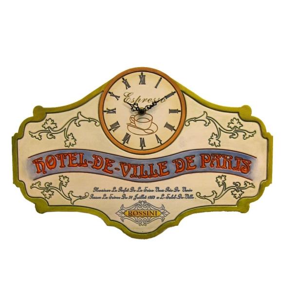 セール！30%off！ヴィンテージ レーベル クロック　Hotel de Paris　壁掛時計
