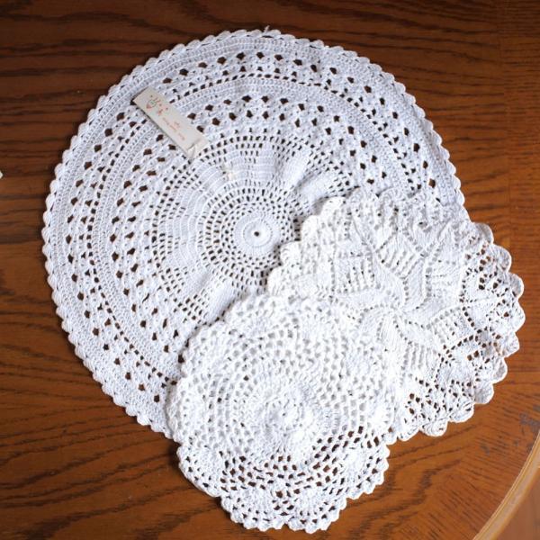 訳あり特価！ガレージセール！　手編み　ドイリー　3枚セット