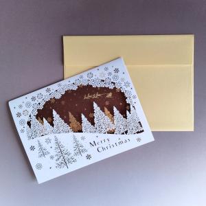 グリーティングカード クリスマスツリー レーザーカット クリスマス
