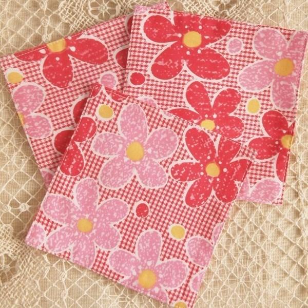 セール！30％OFF！！キッチン雑貨 フラワーランド コースター ハンドメイド 3枚組
