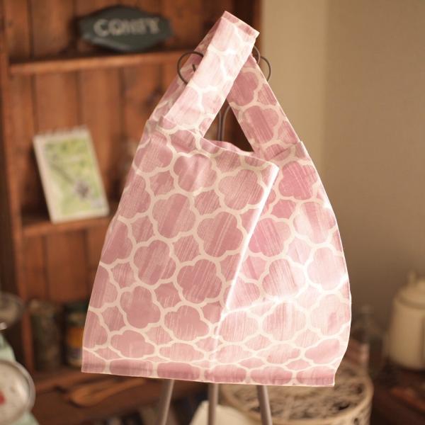 エコバッグ　ちょいバッグ　ハンドメイド　布小物 ピンク