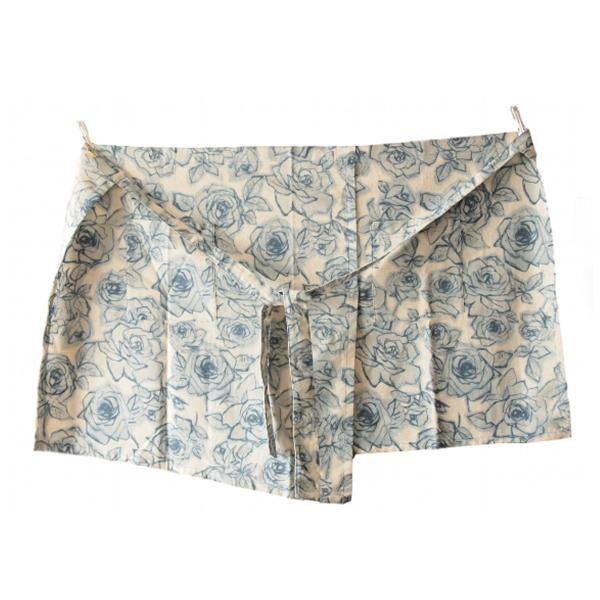 セール！30％OFF！！ハンドメイド カフェ エプロン ブルーローズ