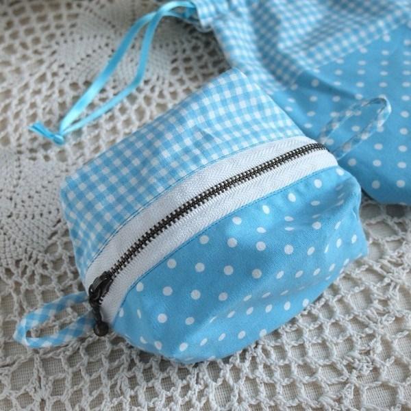 セール！40%OFF！ 雑貨屋カンフィ ハンドメイド クラフトkeke　水玉ポーチ　S