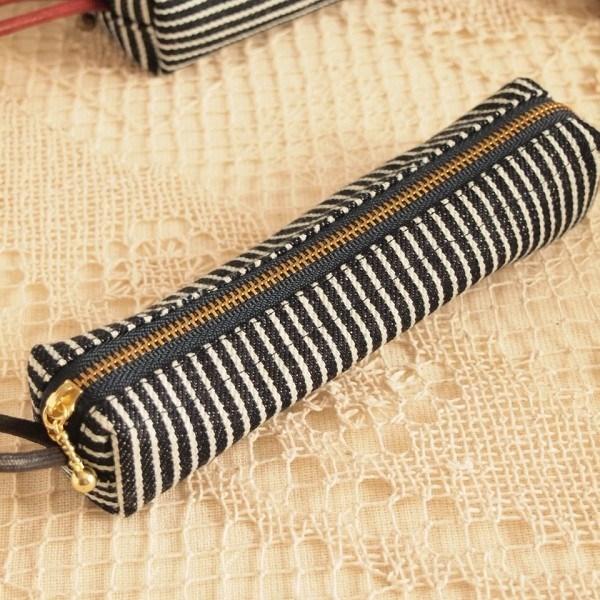 セール！40%OFF！ ハンドメイド ポーチ 雑貨屋カンフィ クラフトkeke　ヒッコリー ポーチ　...