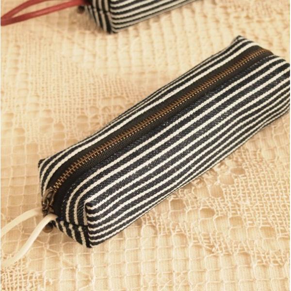 セール！40%OFF！ ハンドメイド ポーチ 雑貨屋カンフィ クラフトkeke　ヒッコリー ポーチ　...