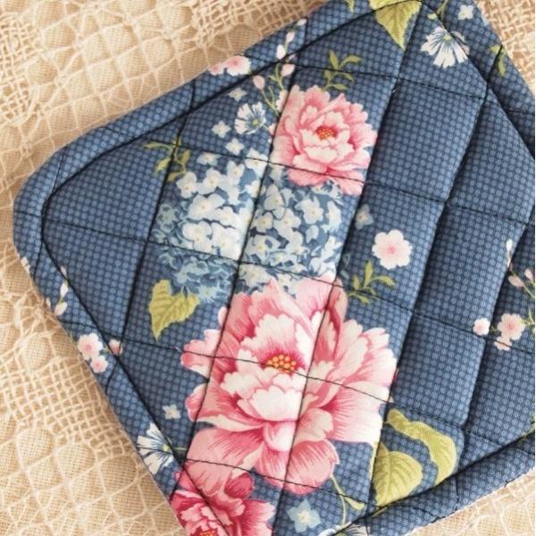 セール！30％OFF！！ポットマット ブルーピオニー ハンドメイド ハンドメイド雑貨