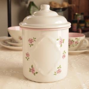 イマン ダイアナローズ 両口片手鍋 ホーロー ミルクパン アンティーク