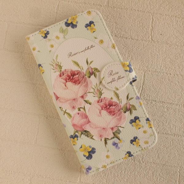 スマホケース　ルドゥーテ ローズ　グリーン　スマートフォンケース