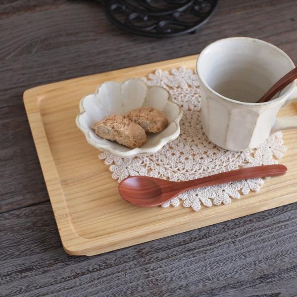 木製トレー L スンカイ 天然木 持ち手付き 配膳トレー カフェトレー ナチュラル