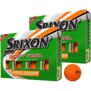ゴルフボール ２ダース SRIXON スリクソン SOFT FEEL ソフト フィール おまけ付き (オレンジ)｜comfyfactory
