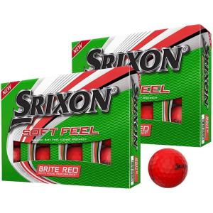 ゴルフボール ２ダース SRIXON スリクソン SOFT FEEL ソフト フィール おまけ付き (レッド)｜comfyfactory