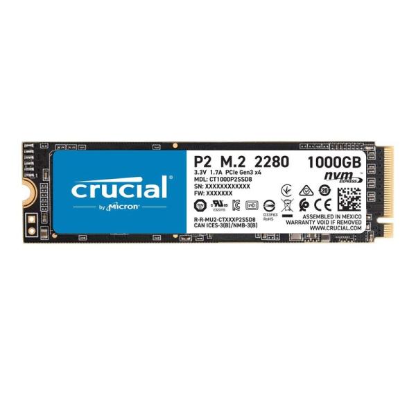 ストレージデバイス Crucial SSD P2シリーズ 1TB M.2 NVMe接続 正規代理店保...