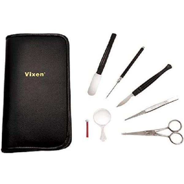 顕微鏡アクセサリー Vixen 解剖器セット(ケース付) ブラック 24026-5