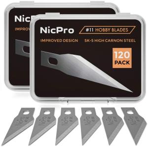 Nicpro 240ピース ホビーブレードセット SK-5 アートユーティリティ #11 ブレード リフィルカッティングツール 収納ケース付｜comfyfactory