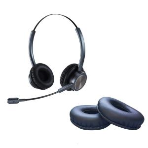 ヘッドセット VOPTECH USB 両耳 ノイズキャンセリング オーバーヘッド 「DXモデル UC809D (Silver) 専用耳パッド｜comfyfactory