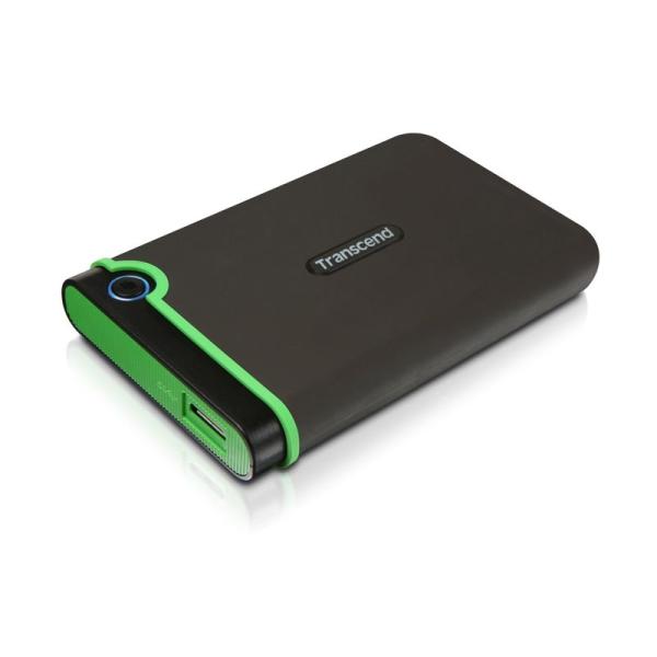 ポータブルHDD Transcend 1TB 耐衝撃 スリムタイプ USB3.1 Gen1 アイロン...