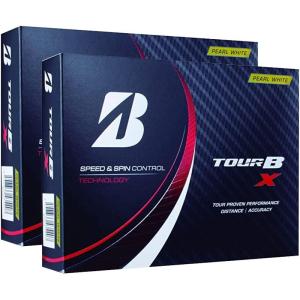 ２ダース BRIDGESTONE(ブリヂストン)ゴルフボール TOUR ツアー B X 2022年モデル 12球入 (X_パールホワイト_２｜comfyfactory