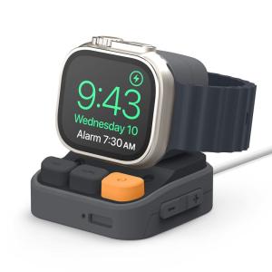 elago Apple Watch Ultra 対応 スタンド シリコン 素材 充電ドック 充電器 用 アクセサリー ナイトスタンドモード｜comfyfactory