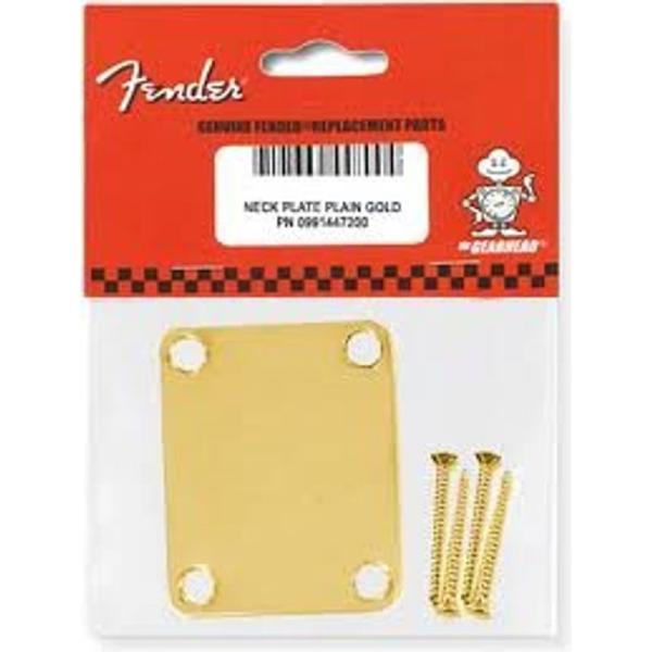 フェンダー USA 純正パーツ Fender NECK PLATE PLAIN Gold AND B...