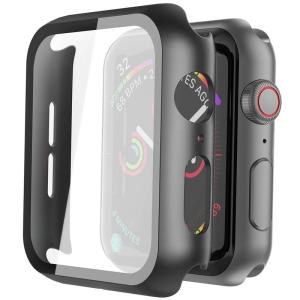 Misxi ハードPCケース 強化ガラススクリーンプロテクター付き Apple Watch Series 6 SE Series 5 Ser｜comfyfactory