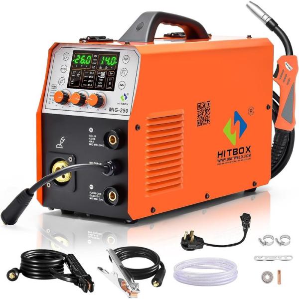 HITBOX MIG 溶接機 100v 半自動 200A 100V&amp;200V 兼用 アルミ溶接できる...