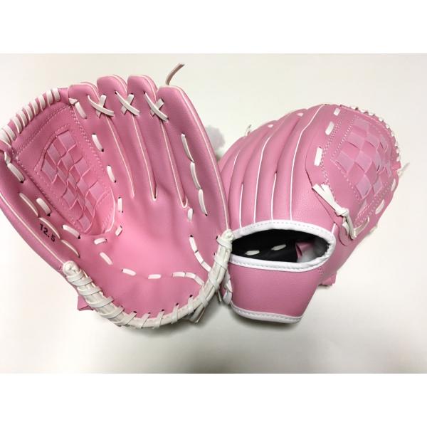 可愛いピンクのグローブ　9.5-12.5インチ　即戦力で柔らか　撮影映像小道具にも人気！野球用品オー...