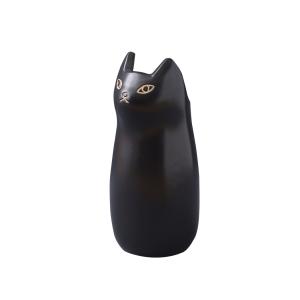 傘立て ブラック 陶器 ねこ かわいい おしゃれ キャット 傘置き 傘入れ 猫 インテリア アクセント アンティーク モダン 置物 スリム｜commitand