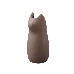 傘立て ブラウン 陶器 ねこ かわいい おしゃれ キャット 傘置き 傘入れ 猫 インテリア アクセント アンティーク モダン 置物 スリム ミニサイズ｜commitand