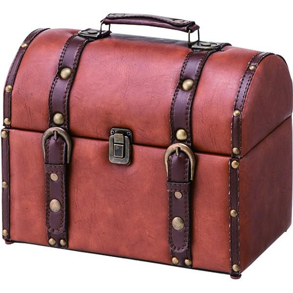 完成品 トランク型チェスト 幅30cm かばん 合皮 レザー タンス 洋服 収納 洋服タンス リビン...