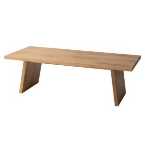 リビングテーブル オーク 幅120cm 奥行55cm 木製 天然木 ローテーブル センターテーブル おしゃれ カフェ ミッドセンチュリー モダン 高級感 ソファーテーブル｜commitand