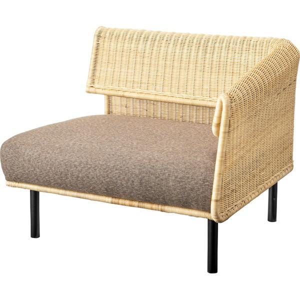 片肘ソファ 向かって右 1人掛け ソファー コンパクト ラタン 一人掛け 1人用 イス 椅子 チェア...