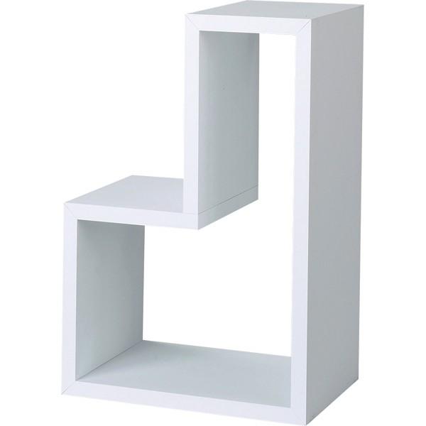 L字型 パズルラック 収納棚 ディスプレイ  北欧 モダン レトロ WH ホワイト