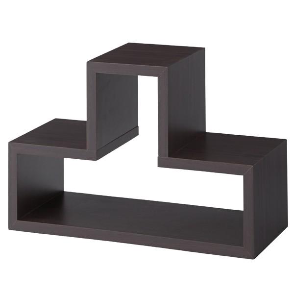 トツ パズルラック 収納棚 ディスプレイ  北欧 モダン レトロ ＢＲ ブラウン