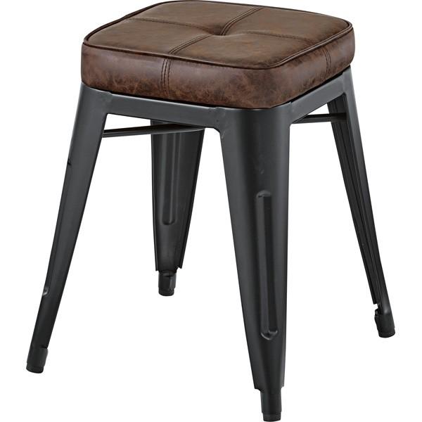 スツール 腰掛け スチール レザー スタッキングスツール 椅子 オットマン 玄関 キッチン 台所 リ...