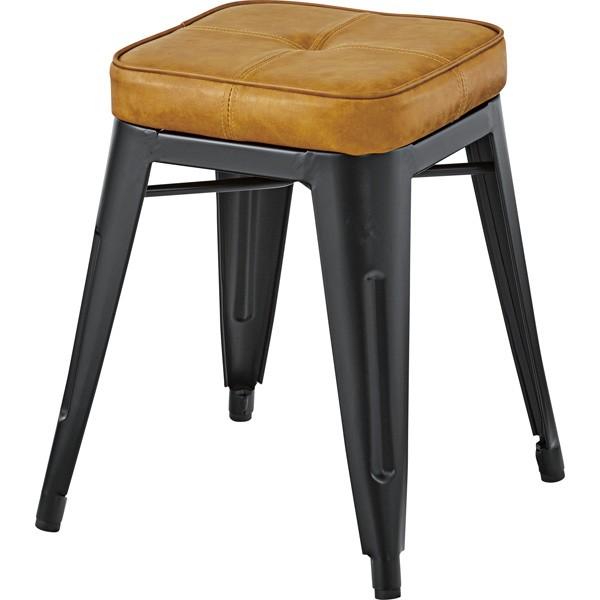 スツール 腰掛け スチール レザー スタッキングスツール 椅子 オットマン 玄関 キッチン 台所 リ...