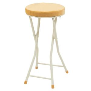 フォールディング ハイスツール イエロー ハイスツール 折りたたみ カウンターチェアー コンパクト 椅子 イス いす 完成品  かわいい チェアー 軽量 パイプ椅子｜commitand