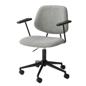デスクチェア グレー ワークチェア 肘付き パソコンチェア 椅子 イス 学習椅子 回転式 昇降機能 キャスター付き 在宅勤務 リモートワーク 高級感 オフィスチェア