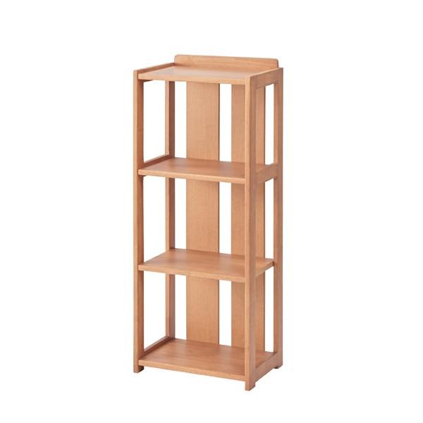 フリーシェルフ 4段 天然木 木製 オープンシェルフ ディスプレイラック 飾り棚 棚 収納 収納ラッ...