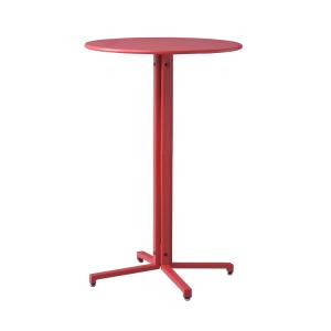 ハイテーブル サークル レッド ダイニングテーブル 幅60cm 2人掛け カウンターテーブル バーテーブル 食卓テーブル 2人がけ スタイリッシュ 高級感 丸 円型｜commitand