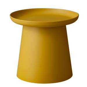 ラウンドテーブル S サイドテーブル イエロー かわいい ナイトテーブル ミニテーブル ソファーテーブル コンパクト スリム おしゃれ シンプル 丸 円型｜commitand