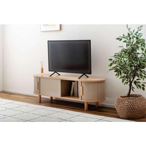 ローボード テレビ台 幅117cm ベージュ 北欧 カントリー おしゃれ TV台 TVボード テレビ...