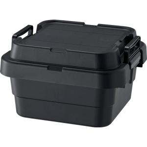 トランクカーゴS蓋 18L LOW TYPE ブラック コンテナボックス トランクボックス キッチン収納 収納用品 収納家具 収納ケース プラスチック アウトドア 車載｜commitand