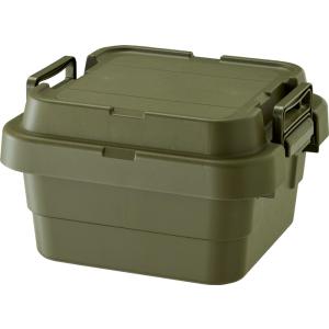 トランクカーゴS蓋 18L LOW TYPE カーキ コンテナボックス トランクボックス キッチン収納 収納用品 収納家具 収納ケース プラスチック アウトドア 車載｜commitand